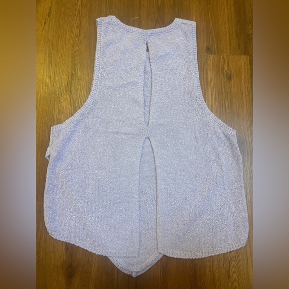 Free People Over The Moon Sweater Top Lavender Fields size L NWT Purple - Picture 6 of 6